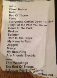 Birmingham Setlist 2018